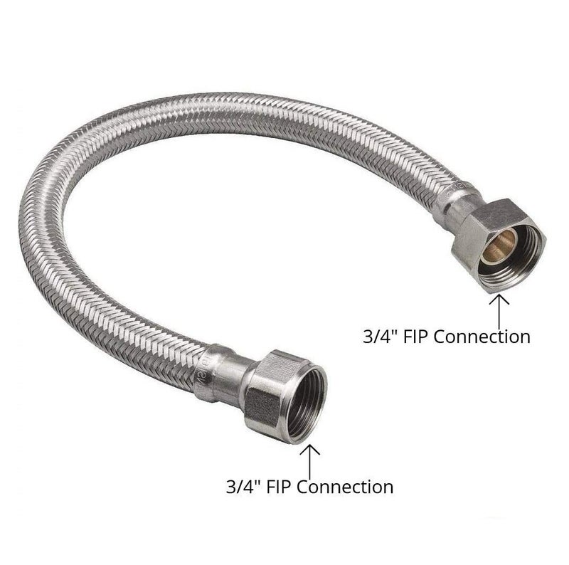 EZ-Fluid 15-Inch Braided Flexible Stainless Steel Water Heater Connector For Female Iron Water Pipes Fitting, 3/4-Inch FIP x 3/4-Inch FIP - Image 4
